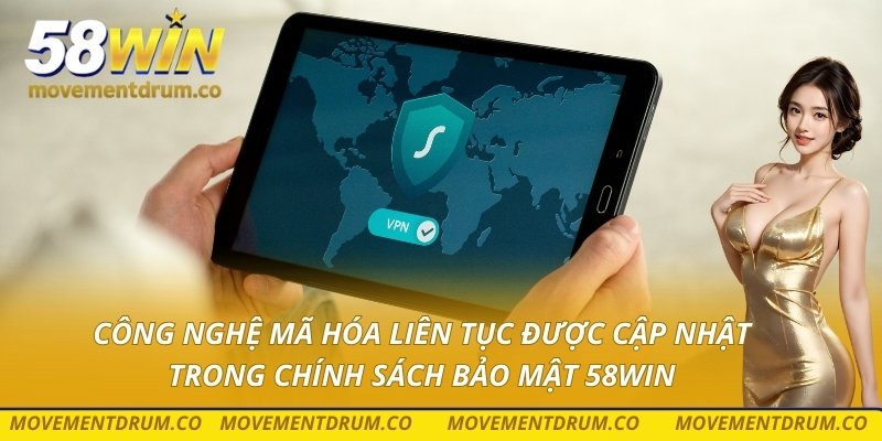 Công nghệ mã hóa liên tục được cập nhật trong chính sách bảo mật 58win