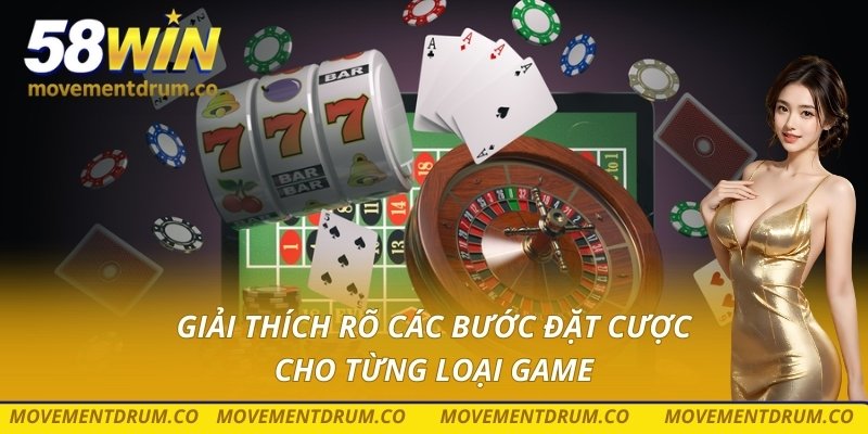 Giải thích rõ các bước đặt cược cho từng loại game